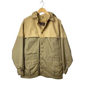 Vintage Eddie Bauer Expedition Gore-Tex Jacket Men's L Tan Beige Hooded USA READ